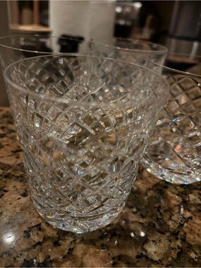 Waterford Clear Cut Crystal Tumbler Glasses (4 Glasses)